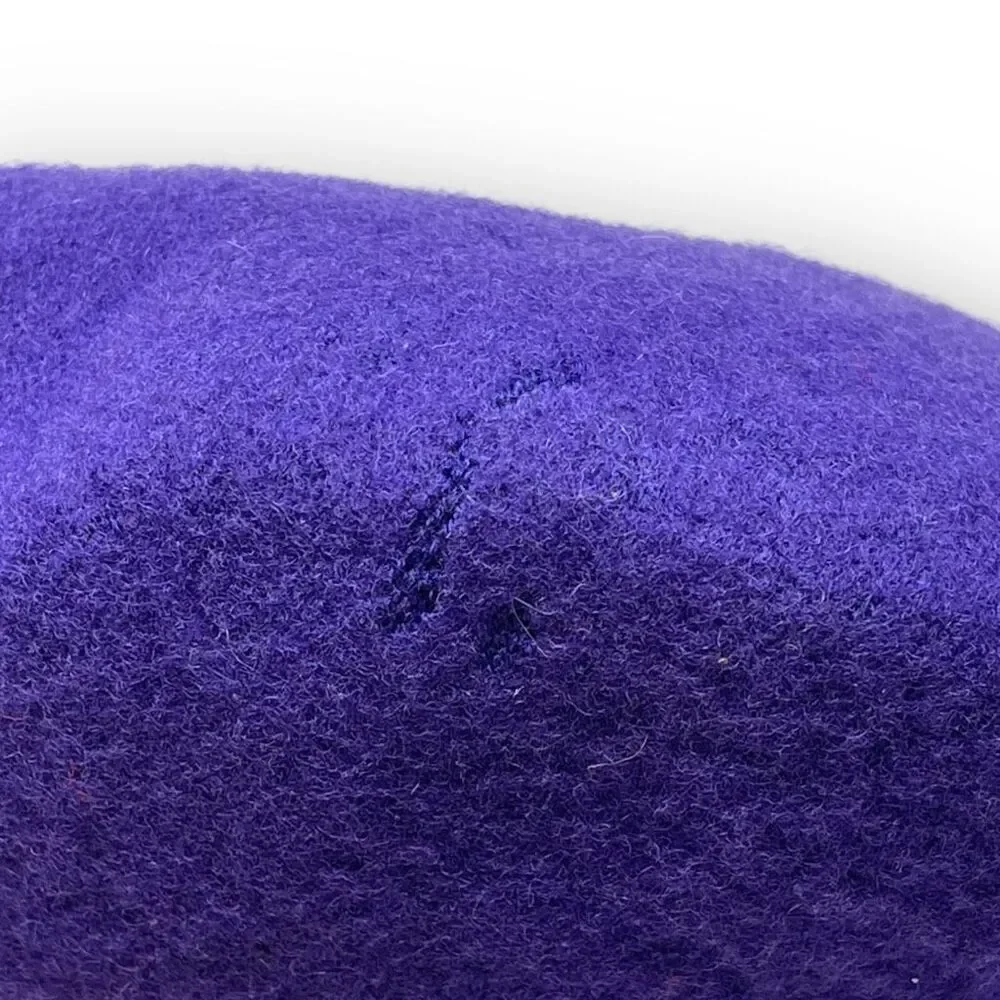 KB Beret Hat Purple Wool Felt Classic Beret Cap Cabbie Newsboy Women’s OSFM